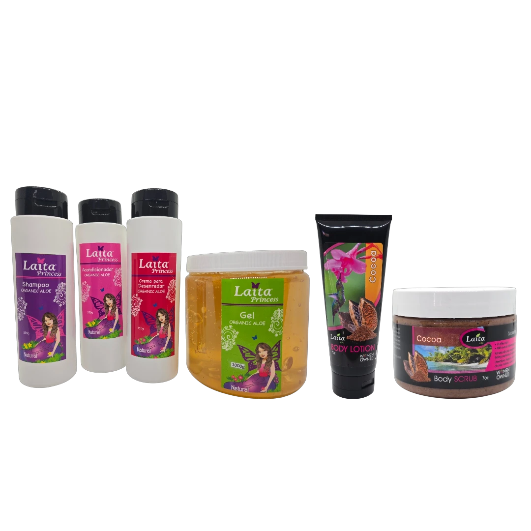 Kit niña aloe + Kit LaitaSPA de cacao 1 kit nina aloe kit laita spa cacao